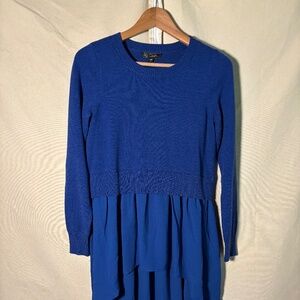Women's DG2 Diane Gilman Blue Sweaterdress XS NWT